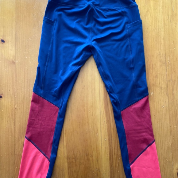 Woman’s exercise leggings Navy Blue and Red size X-small, All In Motion - Picture 2 of 8